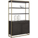 Baldessara Grey / Rustic Bronze Bookcase